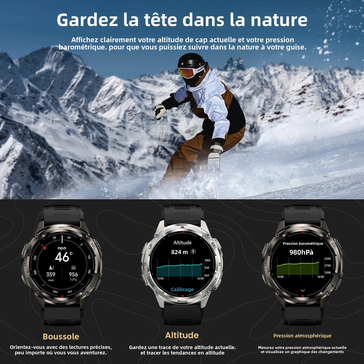 Ceas inteligent KOSPET TANK T3 Ultra 2 pentru bărbați, cu GPS, din oțel inoxidabil, rezistent la apă până la 50 m, IP69K, monitor de sănătate, compatibil cu Android și iOS