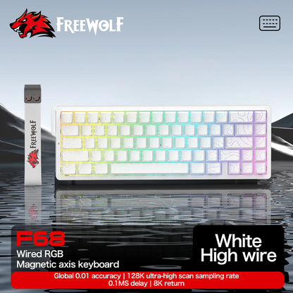 Magnetic Switch Keyboard ATTACK SHARK X68HE X68PRO HE and FREEWOLF F68 Wired F68Pro Wireless for Pro Gaming 0.01mm Rapid Trigg