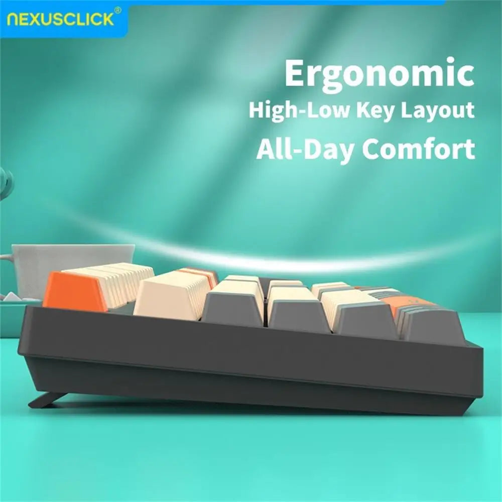 Set inalámbrico de teclado y ratón gaming de oficina NexusClick, ahorro de energía inteligente, tamaño completo, 104 teclas, 1600DPI ajustable, USB para portátil y PC