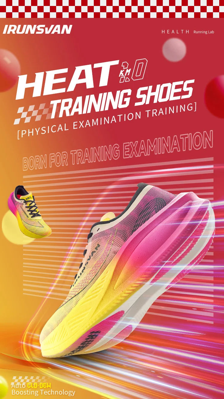 IRUNSVAN Nylon Carbon Plate Professional Marathon Running Shoes for Man Lightweight Cushioning Training Outdoor Sneakers Women