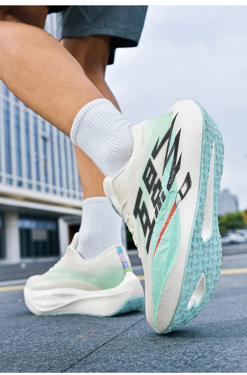 Men Sports Carbon Board Speciality Breathable Lightweight Women's Comfortable Athletic Nonskid Sneakers﻿ Marathon Running Shoe