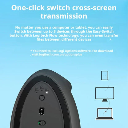 Logitech Lift Ergonomic Bluetooth Wireless Vertical Mouse Small Business Office Mouse Switch Between 3 Devices in Seconds