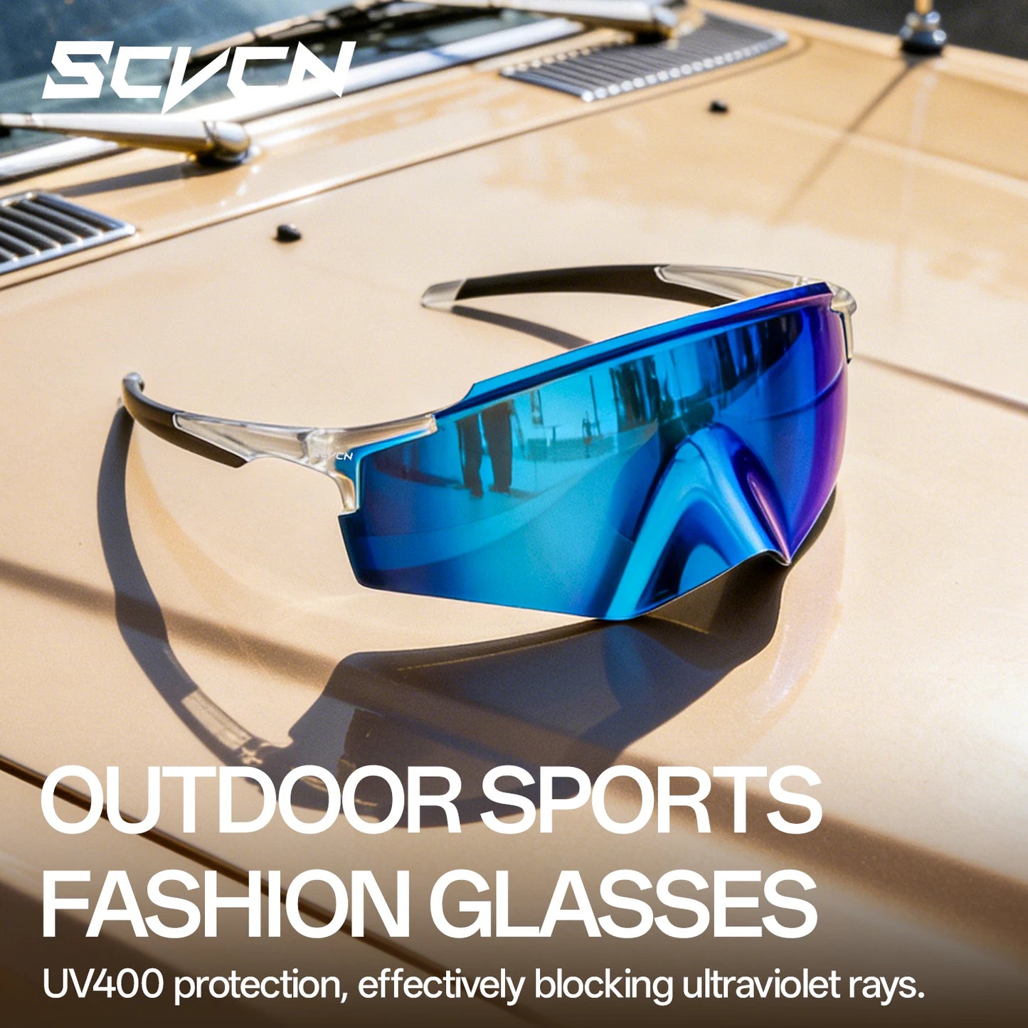 SCVCN Sunglasses for Men New Fashion Cycling Glasses UV400 Lenses Cycling Road Mountain Bike Glasses Women Casual Hiking 2026