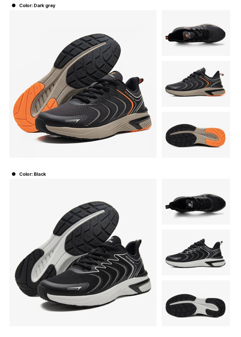Chaussures de course pour homme Baasploa : baskets décontractées, légères, en mesh respirant, pour homme, d'extérieur, antidérapantes et résistantes à l'usure