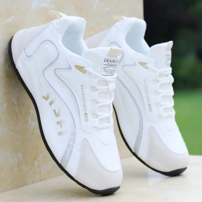 Große Herren-Freizeitschuhe für Frühling und Herbst mit neuer dicker, höhenerhöhender Sohle – trendige, vielseitige flache Sportschuhe für Herren