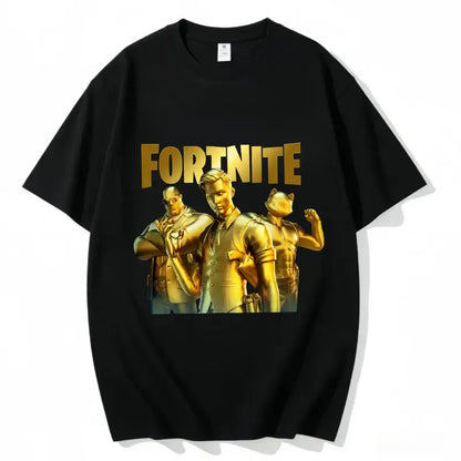 „Fortnite“ apvalios iškirptės marškinėliai, unisex suaugusiesiems, žaidimo šokių stiliaus, nauji, iš grynos medvilnės, trumpomis rankovėmis, puikiai tinka kasdienai ir atostogoms