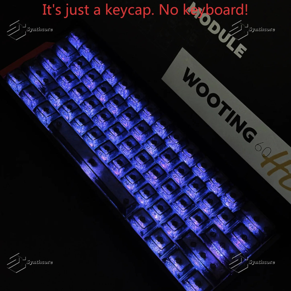 Black Carbon Fiber Translucent Cherry Keycap Kit PC 110 Key Suitable for 61/75/87/104/108 Magnetic Axis Keyboard Wooting