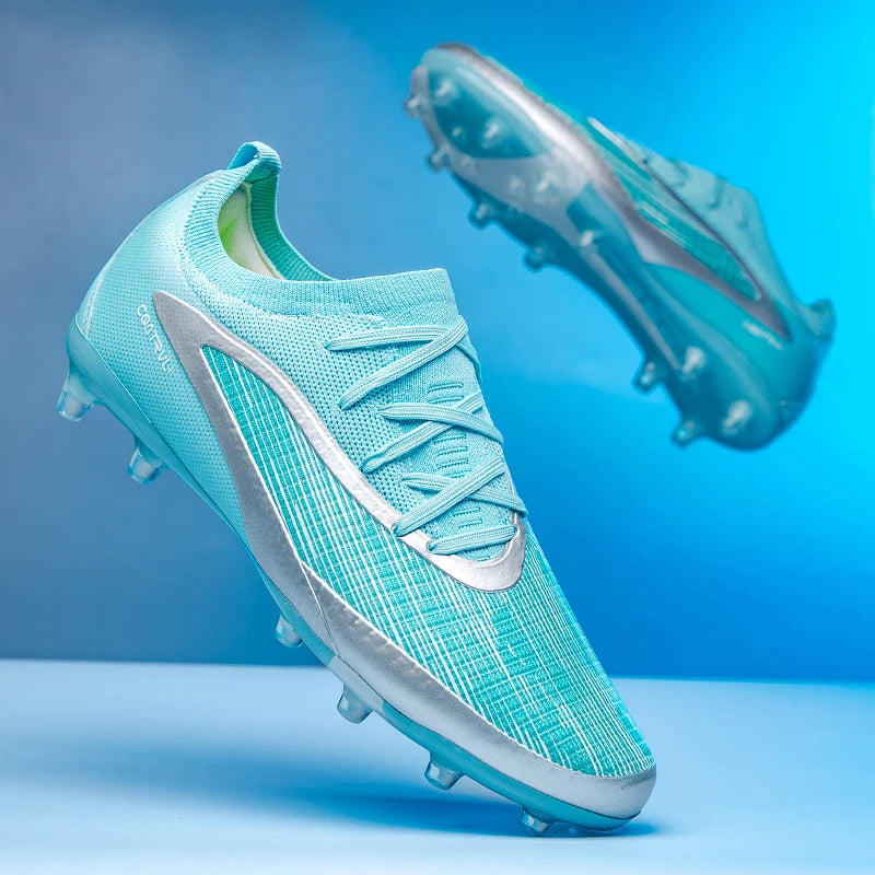 Neue Herren-Fußballschuhe für draußen, atmungsaktive Fußballschuhe für Erwachsene mit rutschfester Sohle, lange Stollen, Sportschuhe für Training, Jungen und Spiel, komfortabel