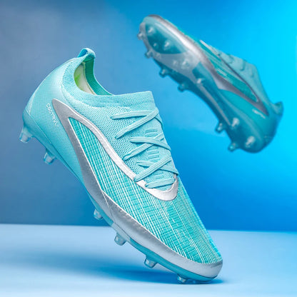 Neue Herren-Fußballschuhe für draußen, atmungsaktive Fußballschuhe für Erwachsene mit rutschfester Sohle, lange Stollen, Sportschuhe für Training, Jungen und Spiel, komfortabel