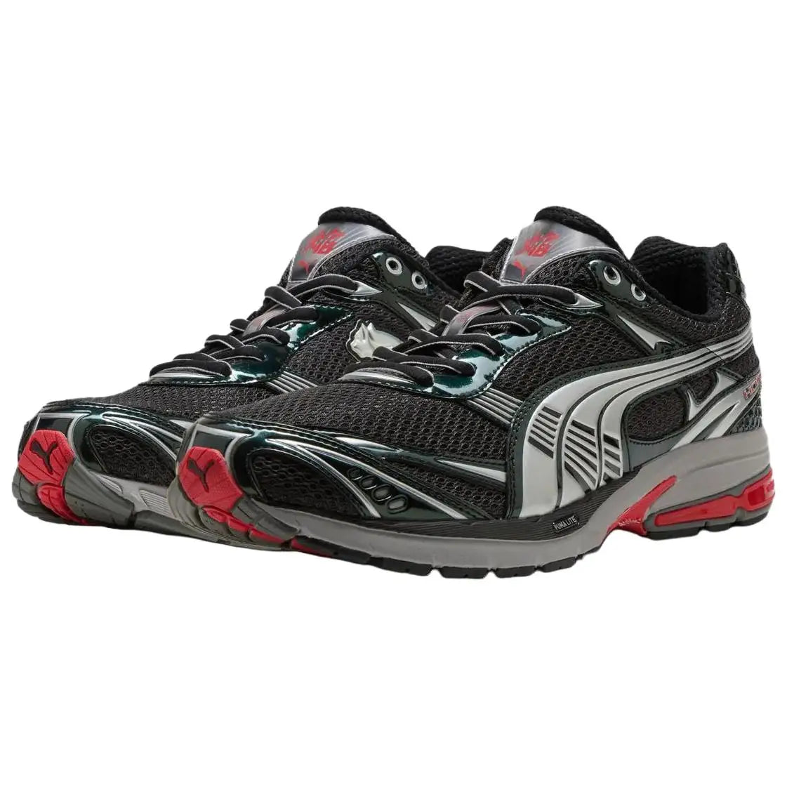 Baskets Puma Homura OG+ noires, modèle plat, couleur gris moyen, 409125-03.