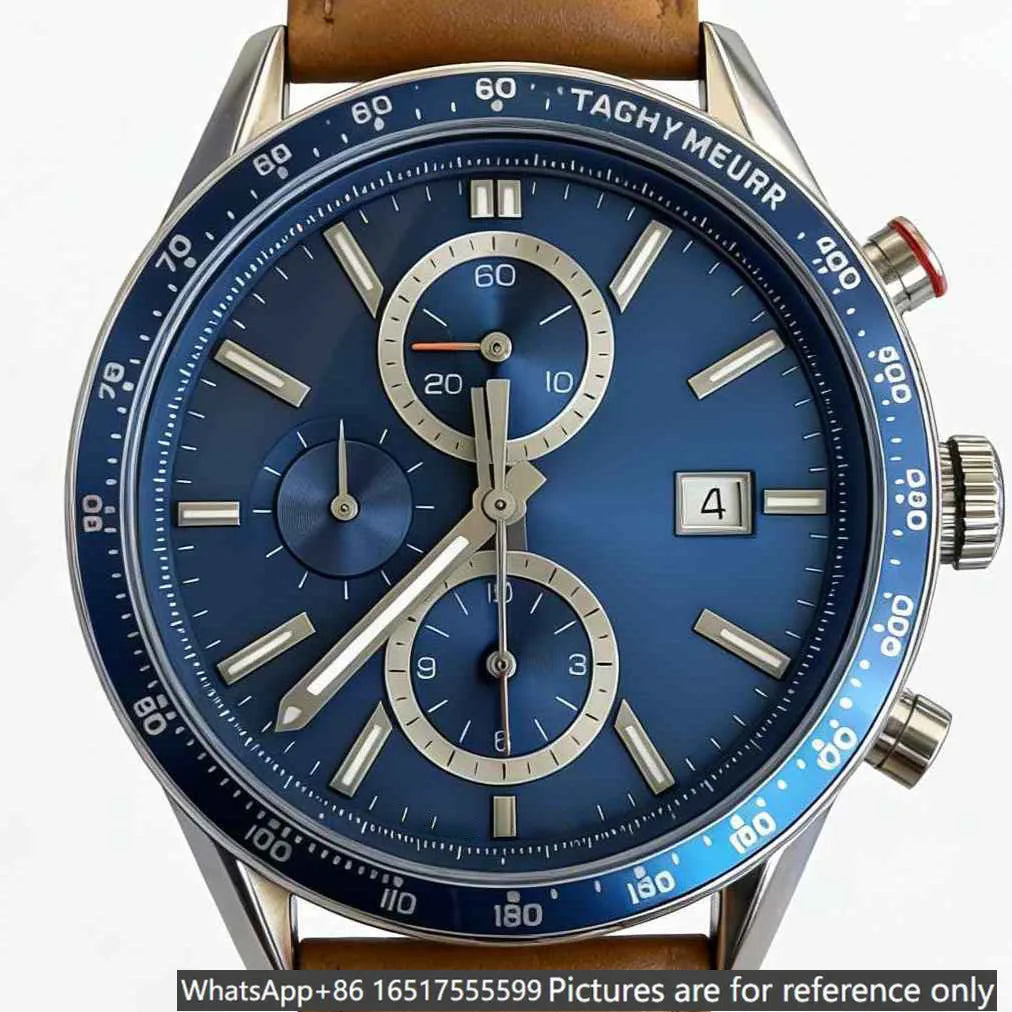 Relógio de luxo para homem de 43mm em aço 904L, movimento de quartzo, herança requintada e excelência artesanal-t