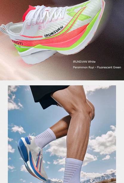 IRUNSVAN Men's Full-Palm Carbon Plate Marathon Road Running Shoes With Quick Rebound And Full Of Power Zapatillsa de deporte
