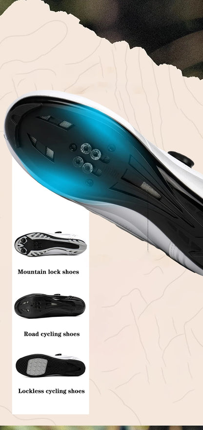 Unisex Cycling Shoes Speed Competitive Cycling Shoes SPD Road Bike Lock Shoes Breathable MTB Mountain Off-Road Cycling Shoes