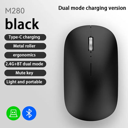 Lenovo Bluetooth Wireless Mouse 2.4G Dual Mode DPI Adjustable Type-C Rechargeable Silent Ergonomic Portable Office Mouse 2026