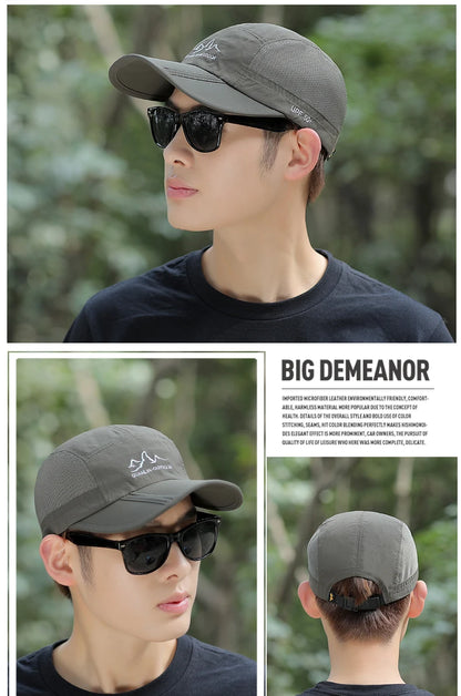 NIXHIT Outdoor Sports Foldable Thin Breathable Quick Drying Women Men's Baseball Cap Hiking Fishing Mountaineering Hat A246
