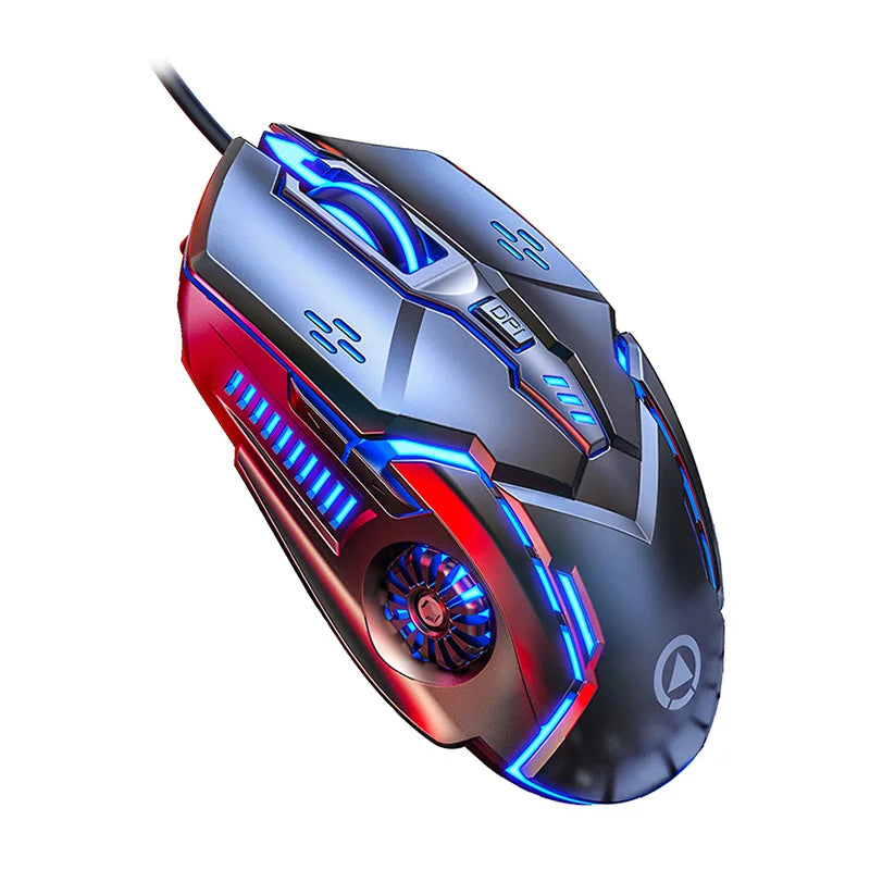 YINDIAO Ergonomic Wired Gaming Mouse RGB Mute Mouse LED Backlit 3200dpi 6 Button G5 USB Mechanical Mouse For PC Laptop Computer