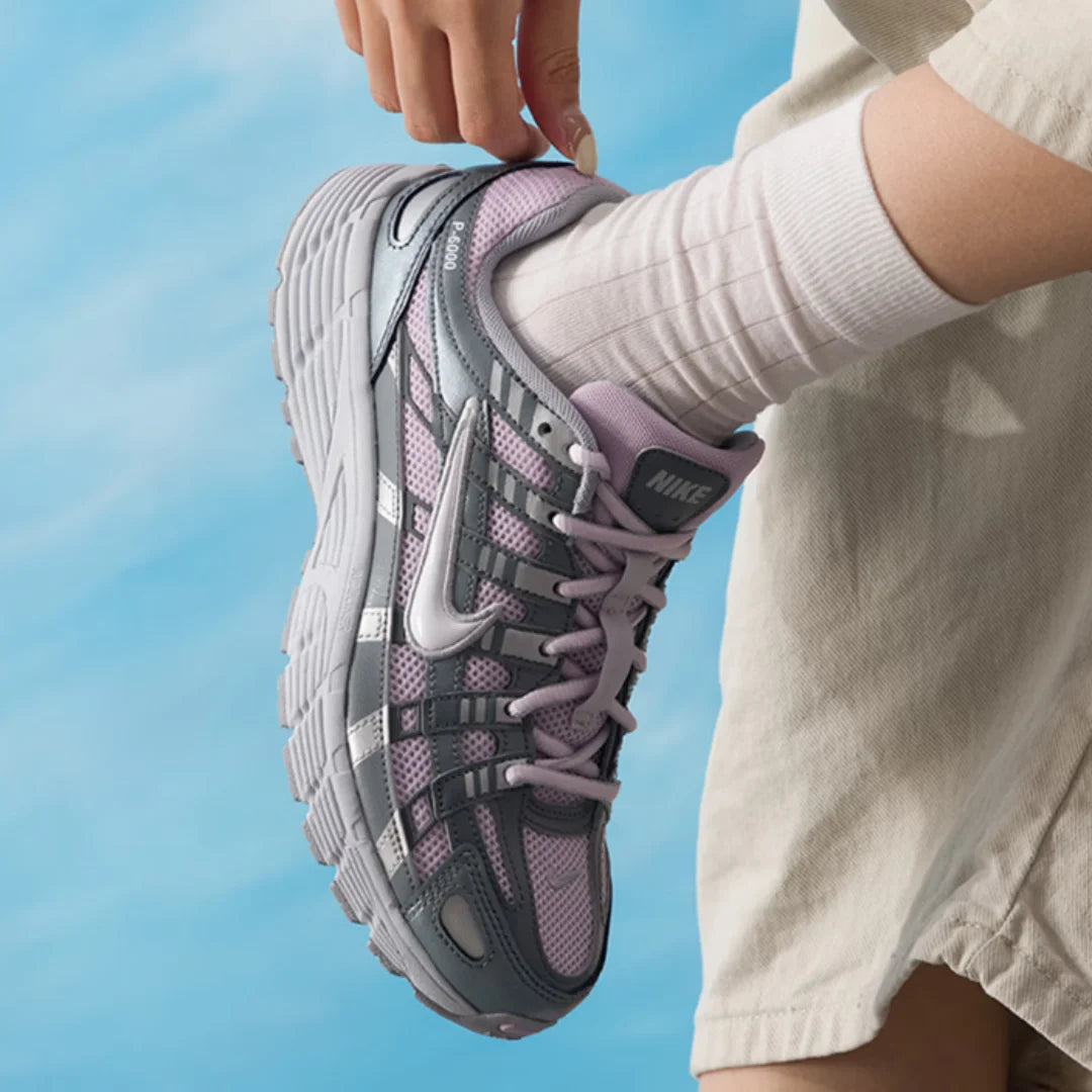 Nuove scarpe sportive da running basse Nike P-6000 Series Hv5064-500, resistenti e durevoli, con ammortizzazione e rimbalzo, comode e leggere per l’uso quotidiano
