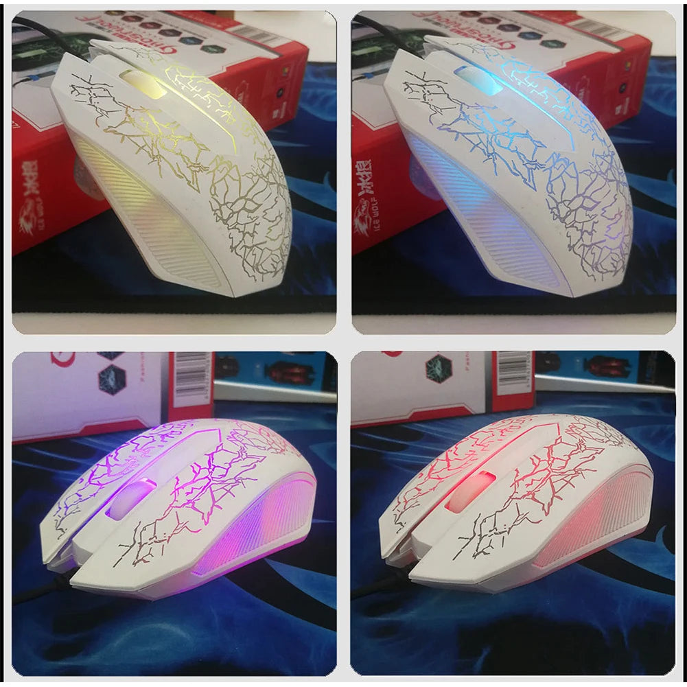 2400 DPI USB Wired Gaming Mouse LED Backlit Professional Gamer Mice Ergonomic Computer Mouse for PC Laptop Macbook