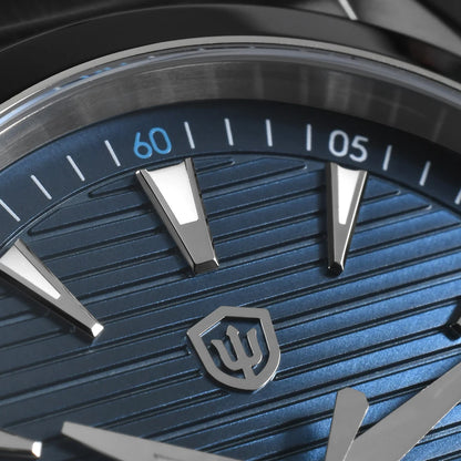 Watchdives WD0006-ur, VH31-urværk med jævn sekundviser, buet safirglas, BGW9-lysende belægning, vandtæt til 10 bar, 38 mm, vintage-stil