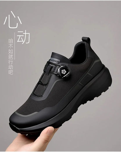 Outdoor men's sneakers 2026 new spring and summer thick soled sports shoes men's hiking daddy shoes casual footwear for men