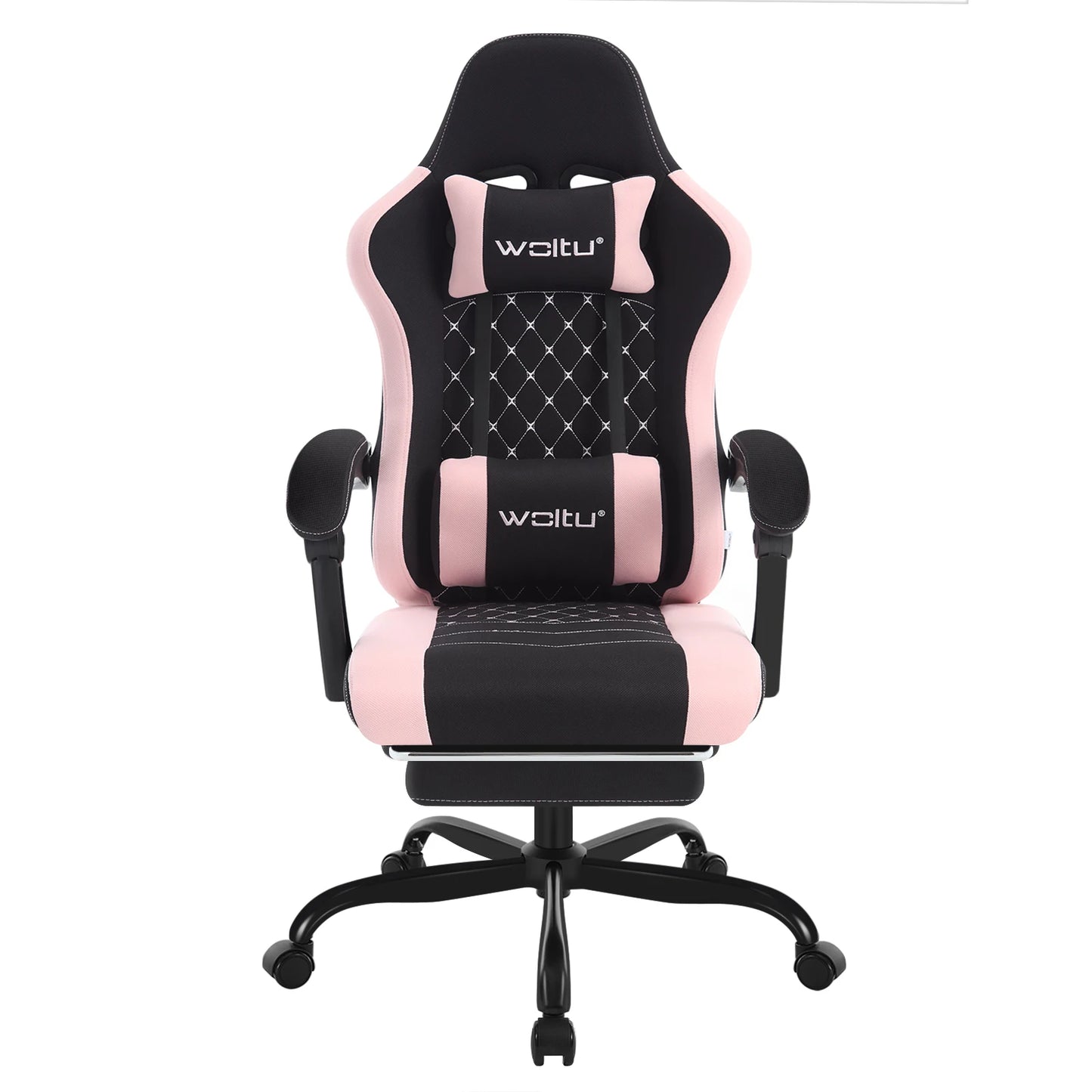 Silla de ordenador giratoria WOLTU con función de masaje, silla de oficina ergonómica con almohada y reposapiés, silla gaming ajustable en altura