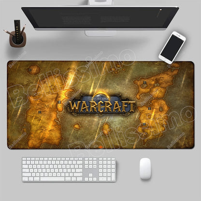 World Of Warcraft 90x40 stor spelmusmatta för spelbord, spelunderlägg för CS:GO, naturgummimatta, Grande Gamer XXL, datormusmatta