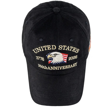 Hot Sale Unisex Baseball Cap American 250th Anniversary 1776-2026 Embroidered Hat Cap Eagle Pattern Outdoor Casual Dad Hat