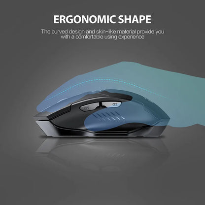 INPHIC F1 2.4G Wireless Mouse, 500mAh Ergonomic Rechargeable, Power Display, Office Home Silent Laptop Desktop Computer Universal