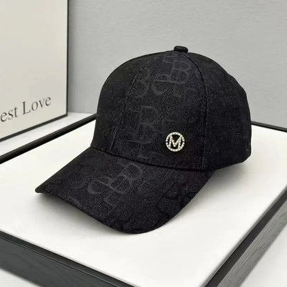 Letter-Printed Baseball Cap Casual and Versatile Baseball Cap Retro Fashion Comfortable Sun Hat for Women