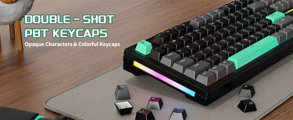 Attack Shark M87 TKL Wireless Mechanical Gaming Keyboard, RGB Backlit Compact Hot-Swappable Gasket Programmable USB-C/BT/2.4GHz