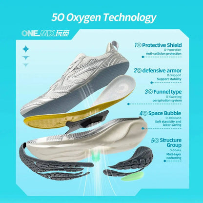ONEMIX Sneakers leggere da uomo con ammortizzazione "Dad", scarpe da corsa e sportive casual per uomo e donna, morbide ed elastiche 25216