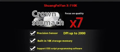 A4TECH Bloody X7-710K Wired Gaming Mouse 2000 DPI USB Gamer Mouse with Macro Programming for PC, Laptop & Esports