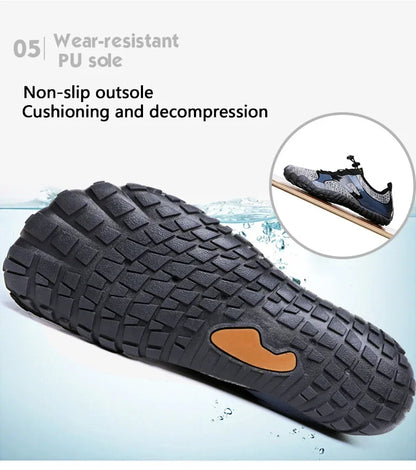 Men's Lightweight Refreshing Aqua Boots, Breathable Women's Outdoor Water Shoes, Anti-Slippery Wear-Resistant Sports Hiking Sneakers