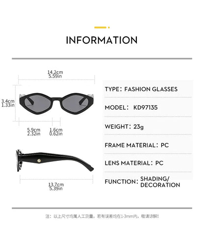 Vintage Cat Eye Sunglasses Women Men 2025 Brand Designer Fashion Goggle Sun Glasses Female Trends Shades Outside Eyewear UV400
