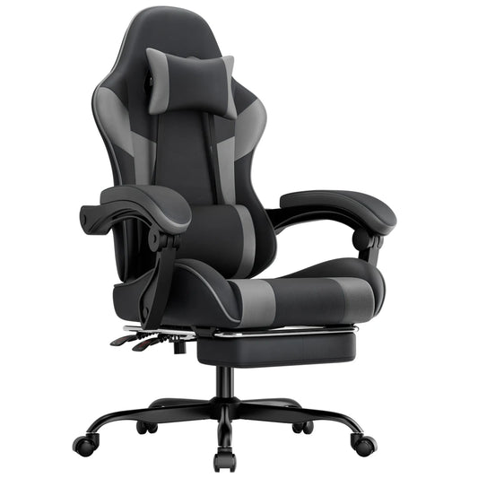 Gaming Chair Ergonomic Gaming Chair with Lumbar Support, Breathable PU Leather Office Chair, Comfortable Computer Chair