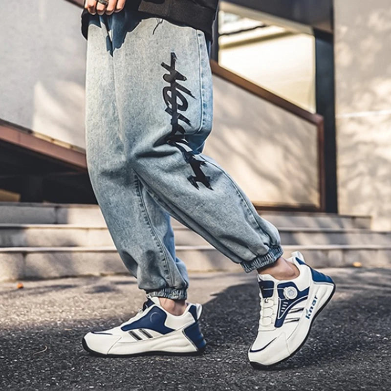 Pánské nové nízké ležérní tenisky v korejském stylu – univerzální „dad shoes“ s měkkou podrážkou, pohodlné a lehké boty na platformě pro každodenní nošení