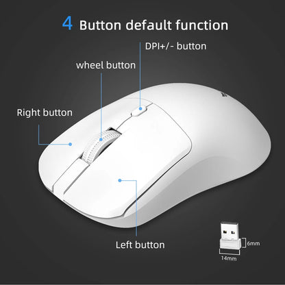 Wireless Mouse 2.4G Ergonomic Gaming Mouse Rechargeable 800/1200/1600DPI Mice for E-Sports Office Desktop Computers Laptop