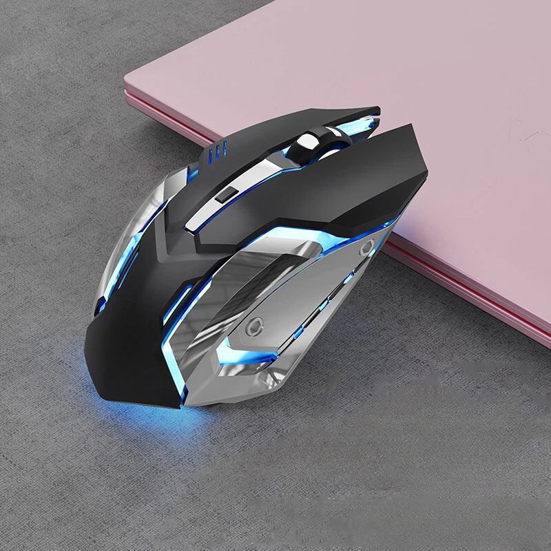 Gaming Mouse Rechargeable 2.4G Wireless Bluetooth Mouse Mute Ergonomic Mouse for Computer Laptop LED Backlit Mice
