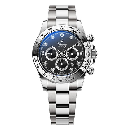 2026 NEW Automatic Mechanical Watch Man Silver Business Casual 3ATM Waterproof Multi-functional Men's Watches