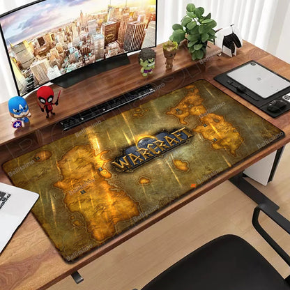 World Of Warcraft 90x40 stor spelmusmatta för spelbord, spelunderlägg för CS:GO, naturgummimatta, Grande Gamer XXL, datormusmatta