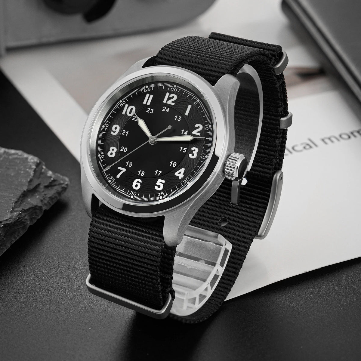 Militado ML08 Quartz Watch Ronda 515 Movement Domed Sapphire Wristwatch BGW9 Luminous 10Bar Waterproof 38mm Men Watches