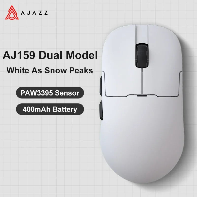 Ajazz AJ159 PRO/APEX Gaming Mouse 8000Hz Wireless Bluetooth Gaming Mouse with PAW3950 Sensor, 42K DPI, Magnetic Charging Dock & Color Display