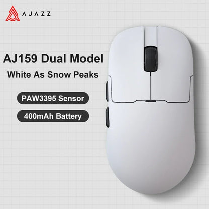 Ajazz AJ159 PRO/APEX Gaming Mouse 8000Hz Wireless Bluetooth Gaming Mouse with PAW3950 Sensor, 42K DPI, Magnetic Charging Dock & Color Display