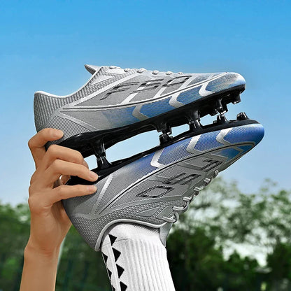 Chaussures de football FG/TF populaires, crampons de football unisexes à tige basse, baskets de football pour terrain, crampons d'entraînement rapides, crampons antidérapants à pointes longues