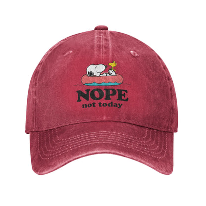 Sleeping Snoopy-baseballkepsar, avslappnad stil, tvättad look, snapback-keps, unisex, utomhus, sommar, justerbar keps