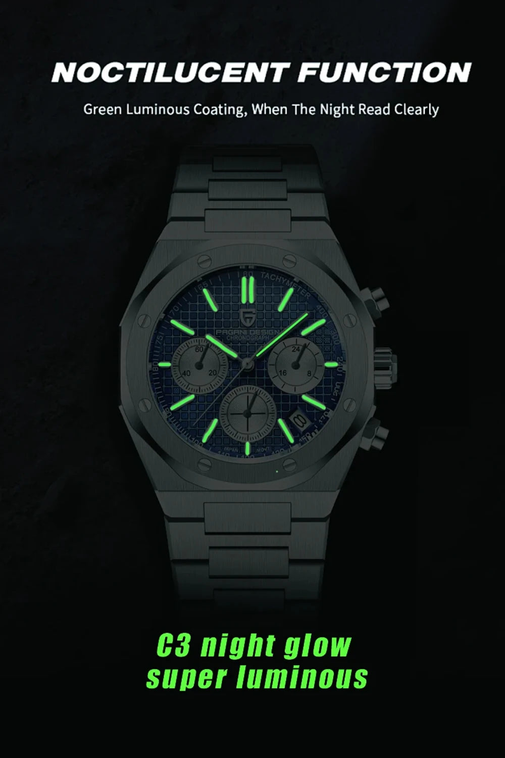 Pagani Design 2026 New Vk63 Fashionable Men V2 Quartz Chronograph Luxury Sapphire Stainless Steel Waterproof Sport 20Bar Luminou