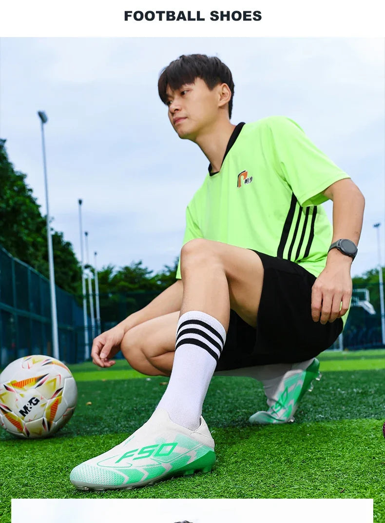 New Men Football Boots High-quality Soccer Shoes Sneakers Match Indoor Non-Slip Grass Cleats High-top Futsal Hot-selling Outdoor