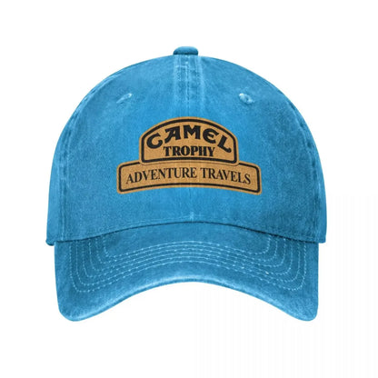 Ρετρό καπέλο μπέιζμπολ Camel Trophy Racing για άνδρες και γυναίκες, από φθαρμένο τζιν, με κούμπωμα, για υπαίθριες δραστηριότητες το καλοκαίρι, χωρίς δομή, μαλακό καπέλο