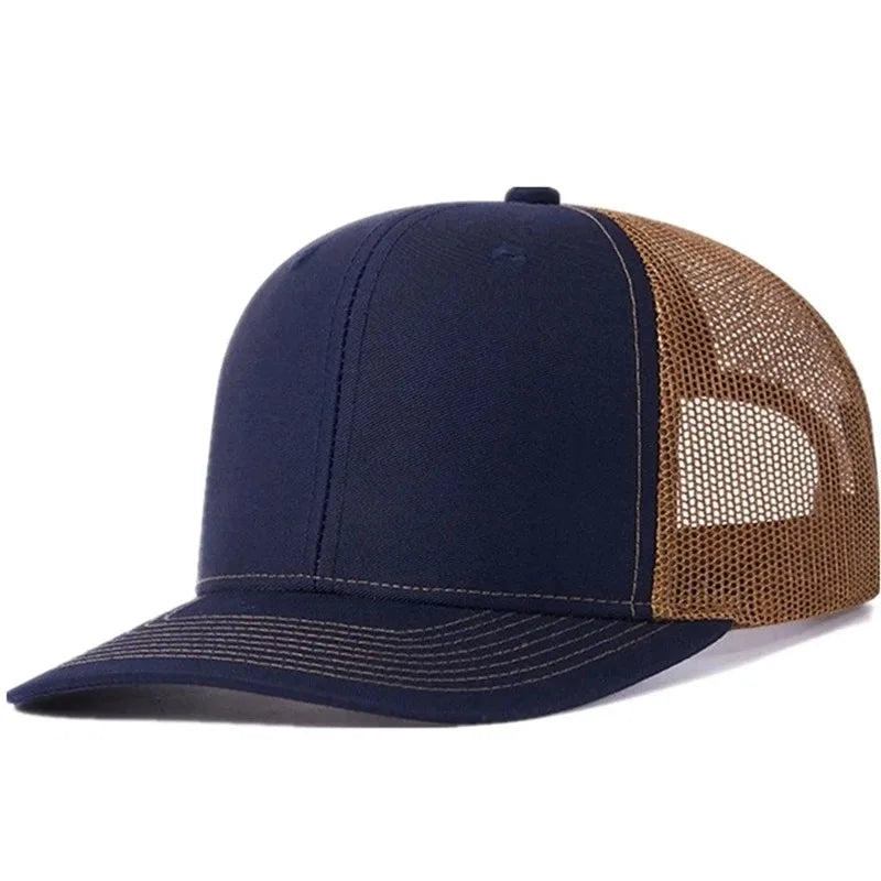 Hot Sale Unisex Cap Slight Curved Brim Style Trucker Hat  Men & Women Casual Outdoor Breathable Summer Cap