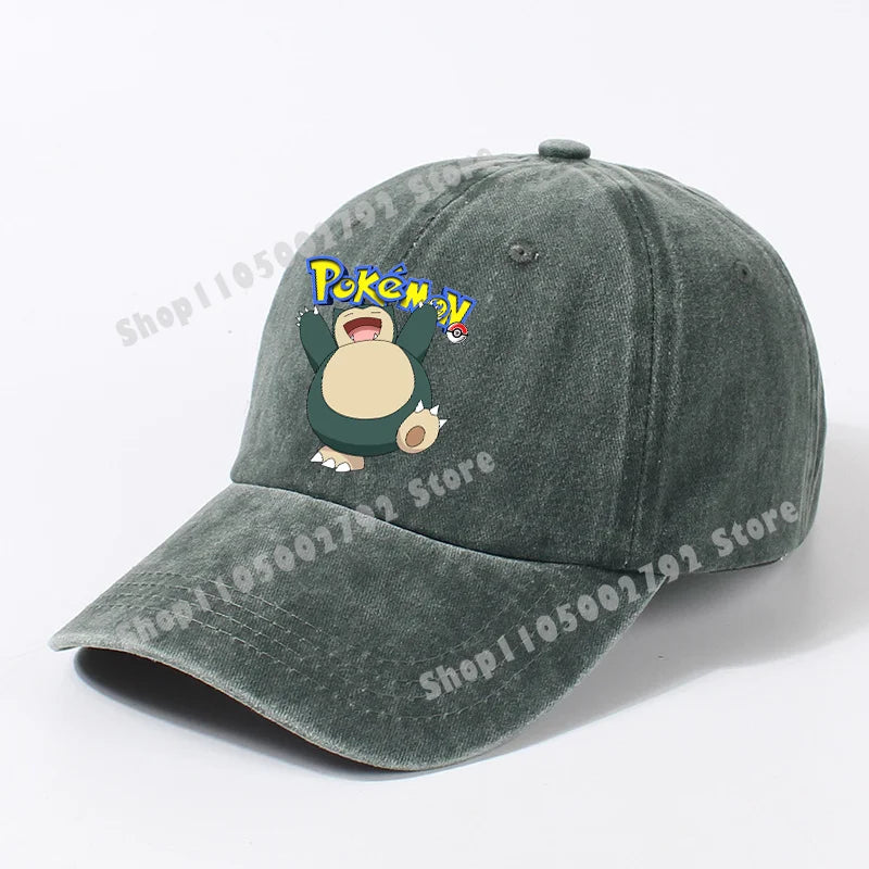 Pokemons Baseball Caps Pikachu Kawaii Anime Figures Sunshade Hats Summer Outdoor Parent Child Sunhat Trendy Duck Tongue Cap Gift